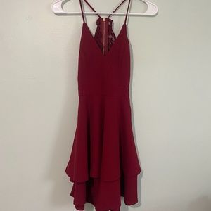 Red, B. Darlin, fit and flare dress, size 1-2